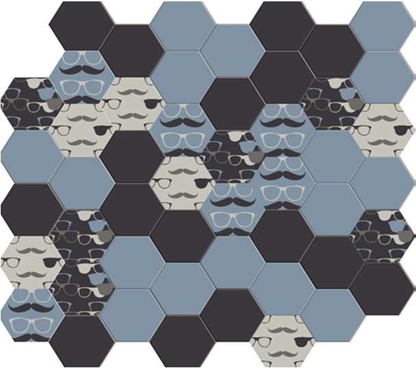 REVESTIMIENTO 15X17 DECORADO HEXAGONAL DCER-144 LISO (SURTIDO VARIADO) - DVI